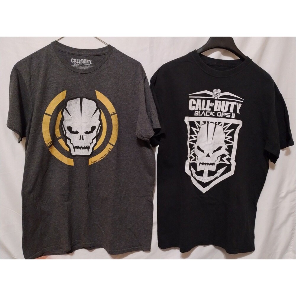 Call of Duty Black Ops Franchise Lot (BO2 & BO3) Grey/Black T-shirts Large
